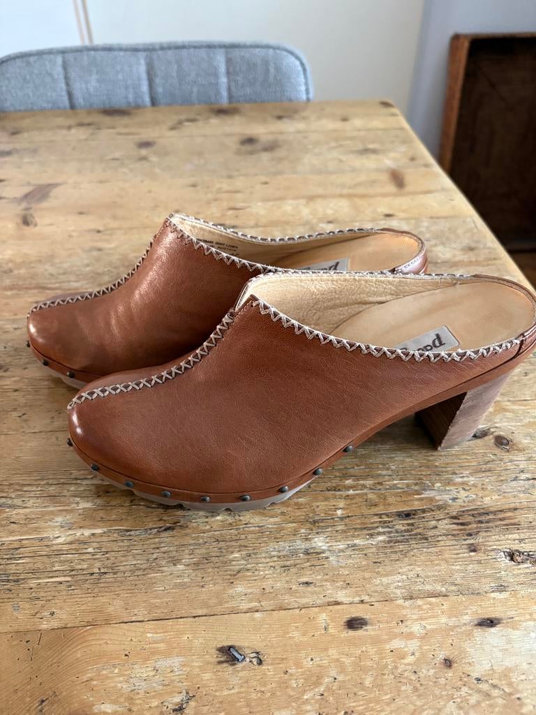 Paul Green clogs bruin leer maat 7(40), Bruin, Zo goed als nieuw, Sandalen of Muiltjes, Ophalen of Verzenden