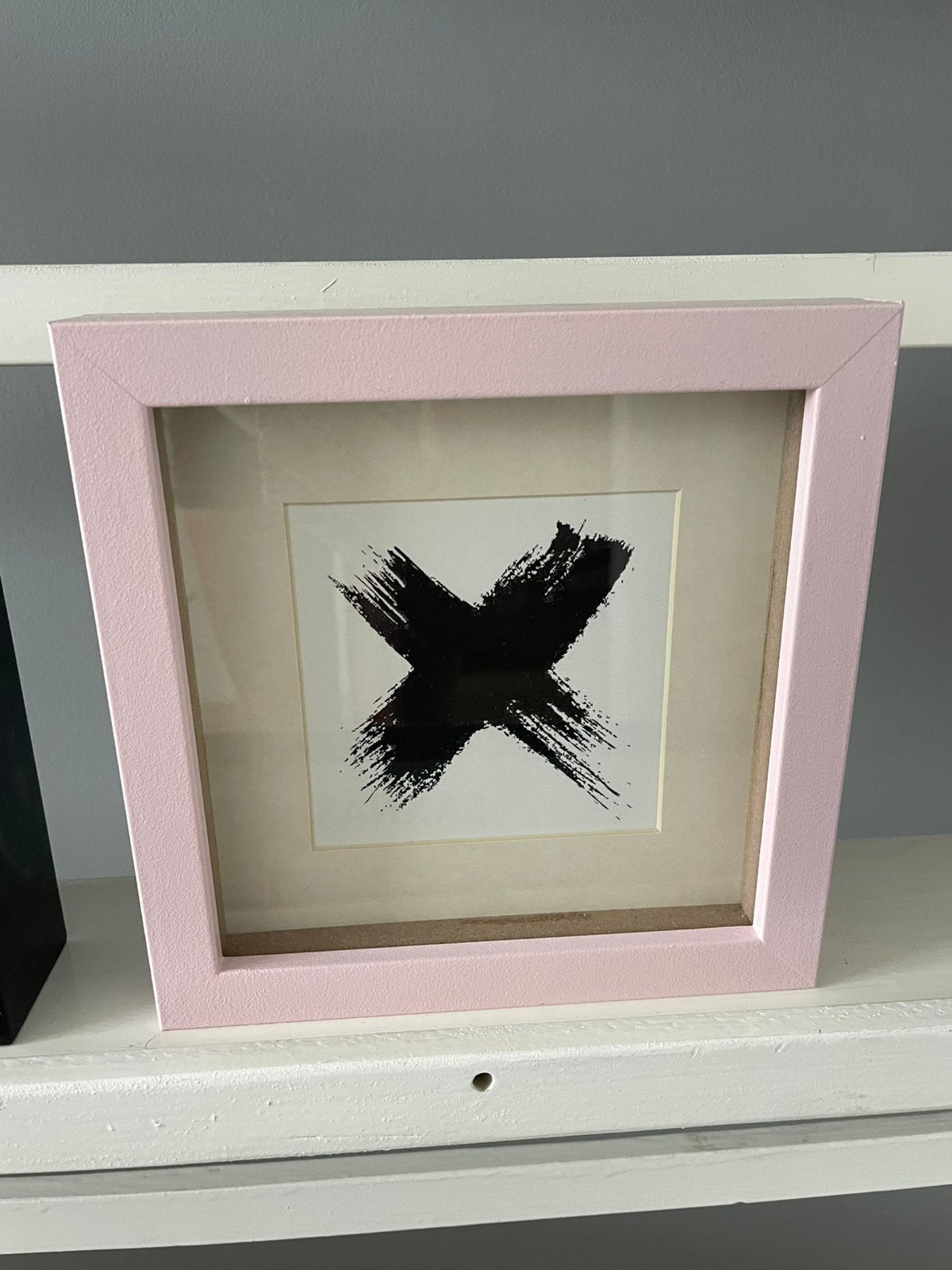Fotolijst - roze geschilderd - 16x16, Ophalen, 16 cm, Zo goed als nieuw, Fotolijst