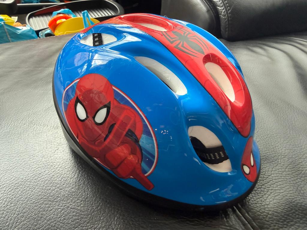 Spiderman fietshelm voor kinderen (52-56cm), Ophalen, Gebruikt, Overige maten, Jongen of Meisje