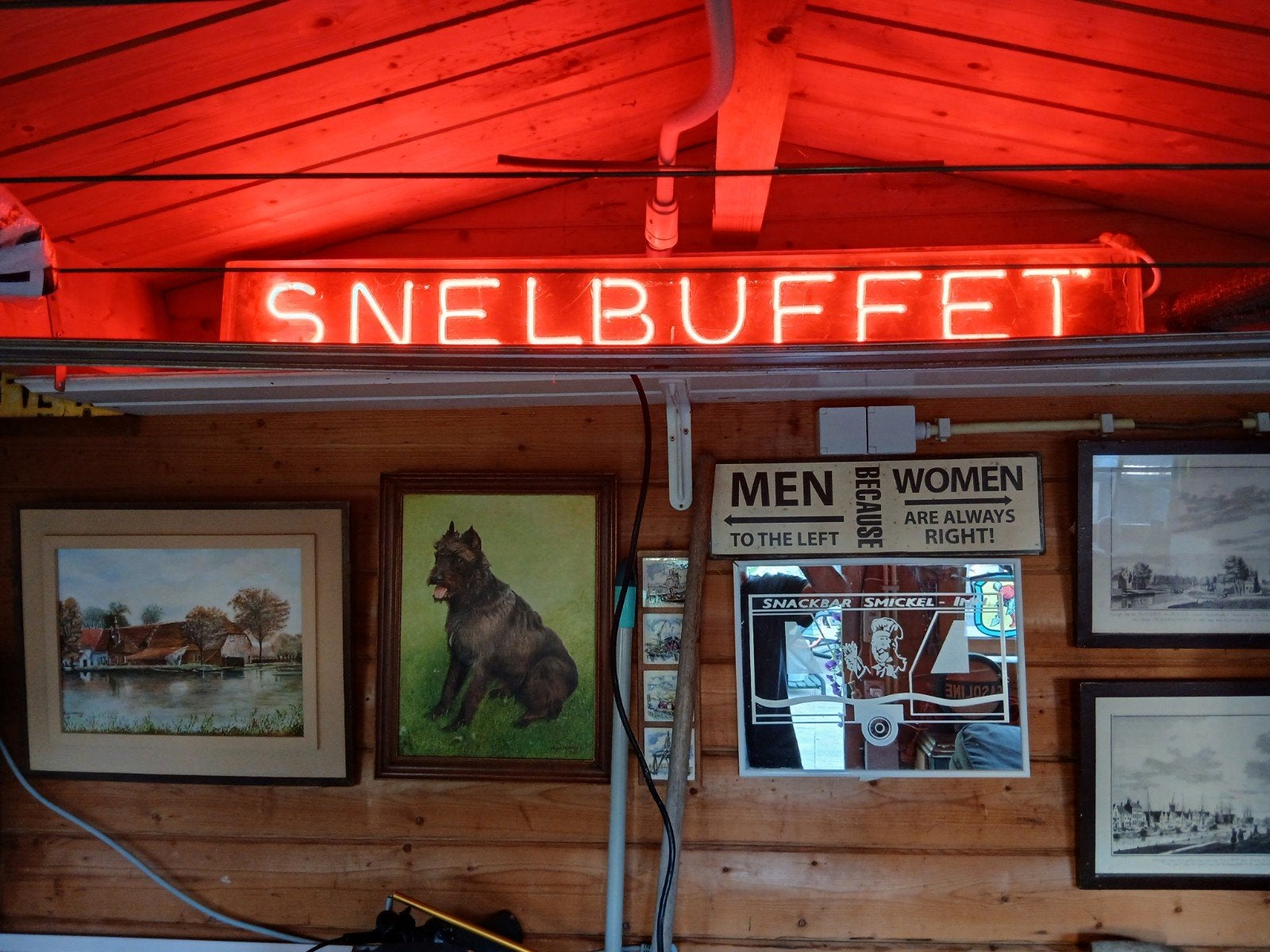 Originele Neonreclame "SNELBUFFET" - ca. 60 jaar oud, Ophalen