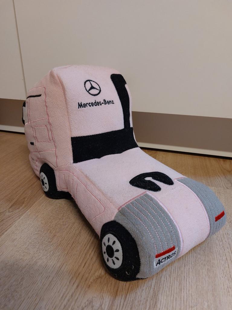 Mercedes-Benz vrachtwagen knuffel roze, Ophalen of Verzenden