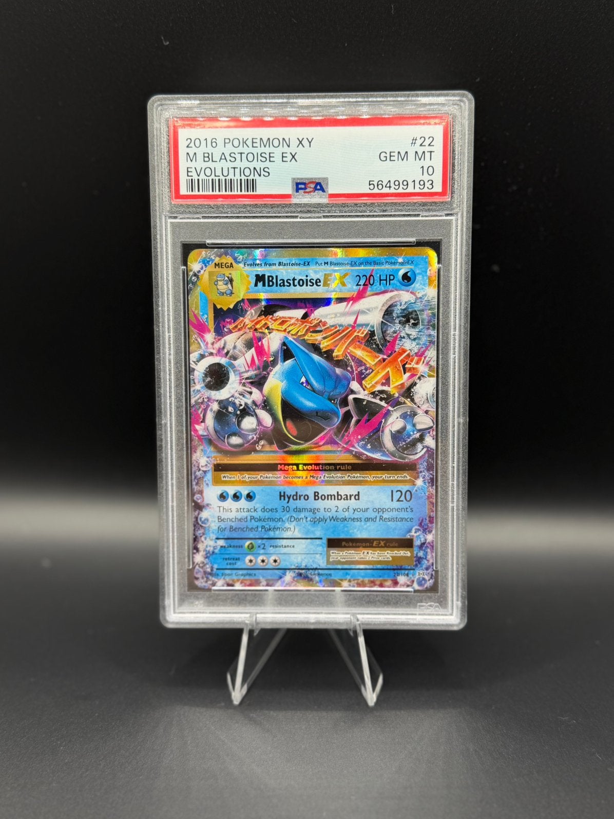 Pokemon M Blastoise EX #22 XY Evolutions PSA 10, Ophalen of Verzenden, Zo goed als nieuw