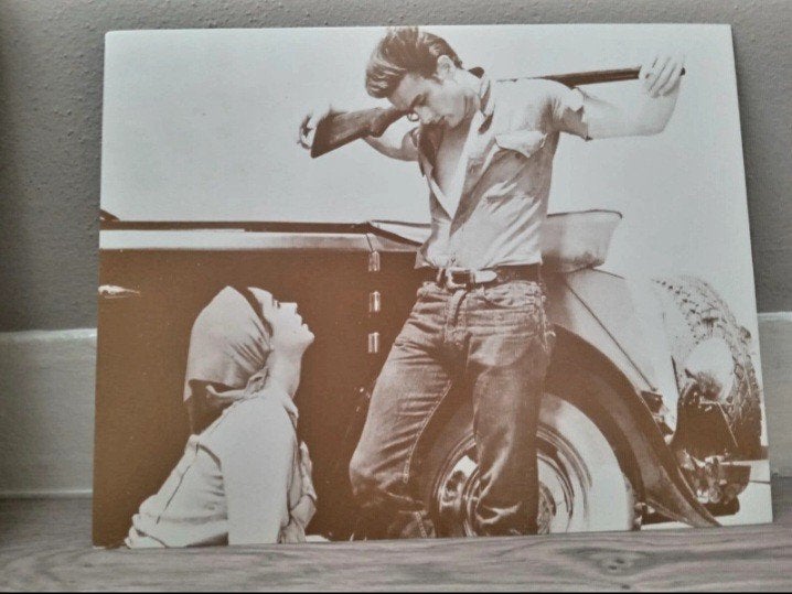 Foto uit Giant 1956 met James Dean en Elizabeth Taylor, Ophalen of Verzenden, Zo goed als nieuw, Film, Poster