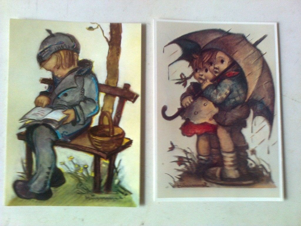 2 hummel kaarten j, Ophalen of Verzenden, Voor 1920, Kinderen