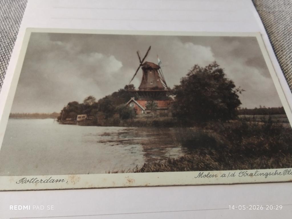 Rotterdam molen a/d  Kralingsche Plas  DETAILS ZIE FOTO'S., Ophalen of Verzenden, Voor 1920, Ongelopen, Zuid-Holland