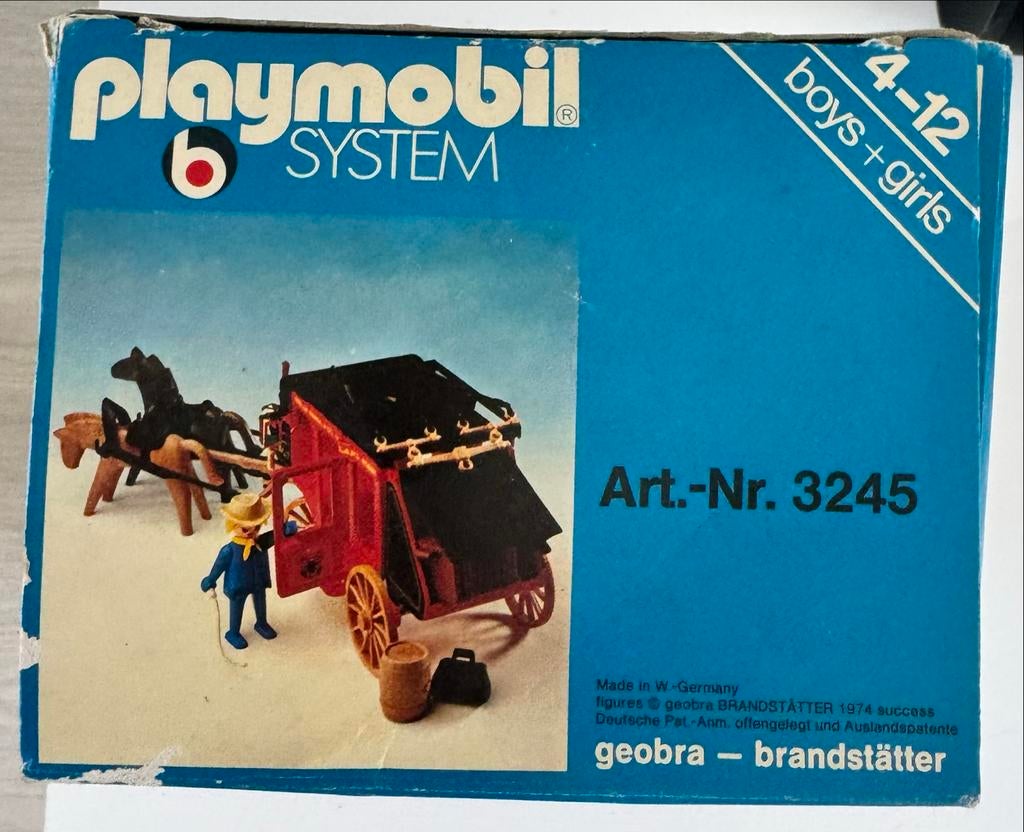 Klicky Playmobil Western Postkoets (3245) Jaren 70/80, Kinderen en Baby's, Speelgoed | Playmobil, Ophalen of Verzenden, Gebruikt