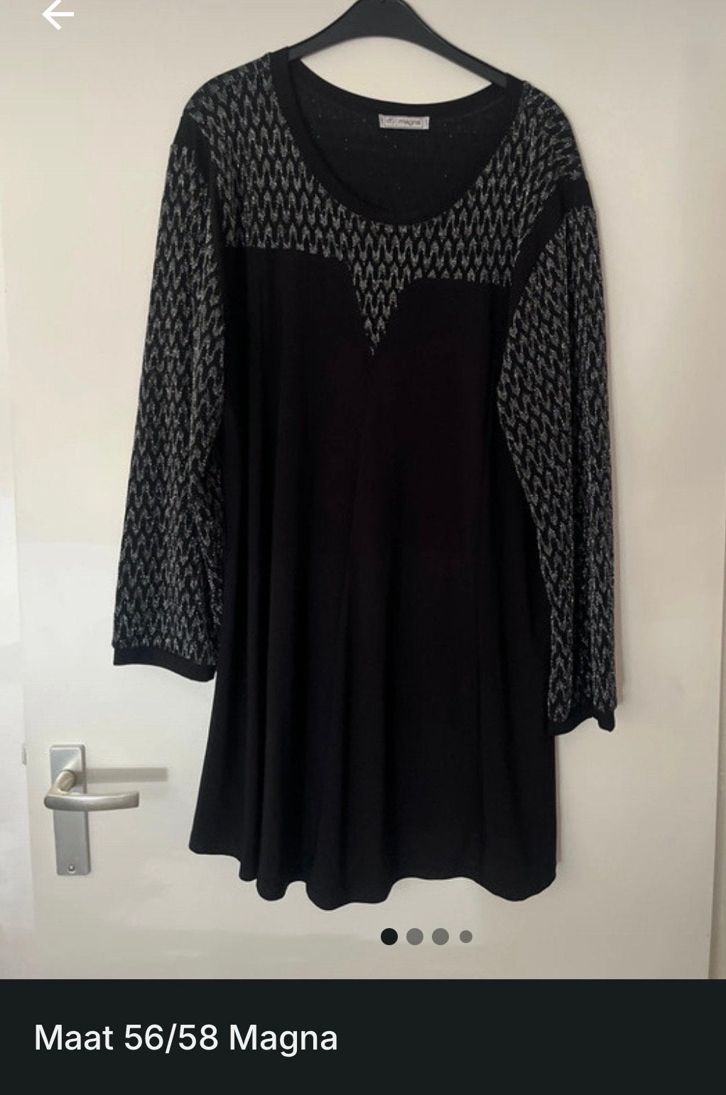 Maat 56/58 magna, Kleding | Dames, Grote Maten, Ophalen of Verzenden, Zo goed als nieuw, Zwart, Blouse of Tuniek