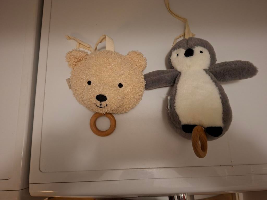 Muziekdoosje beer en pinguïn -  van het merk Jolein, Ophalen of Verzenden, Zo goed als nieuw, Overige typen, Met geluid