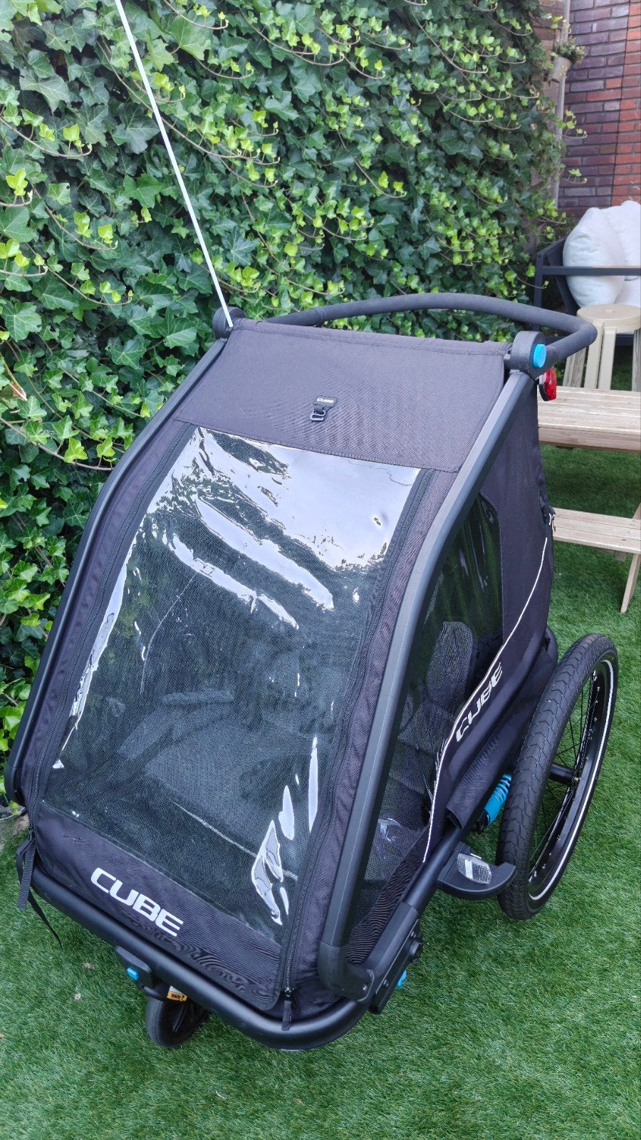 Zwarte Cube double CMPT luxe  fietskar - Zgan opvouwbaar, Fietsen en Brommers, Ophalen, Opvouwbaar, Bagagekar, Zo goed als nieuw
