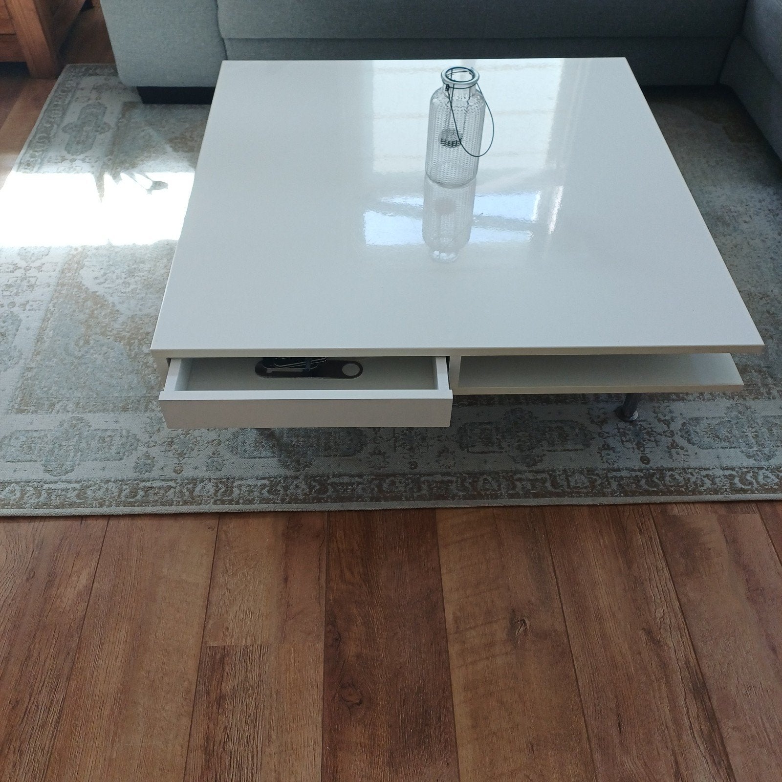 Ikea salontafel wit 94x94x31 cm, Ophalen, Overige materialen, Gebruikt, 50 tot 100 cm