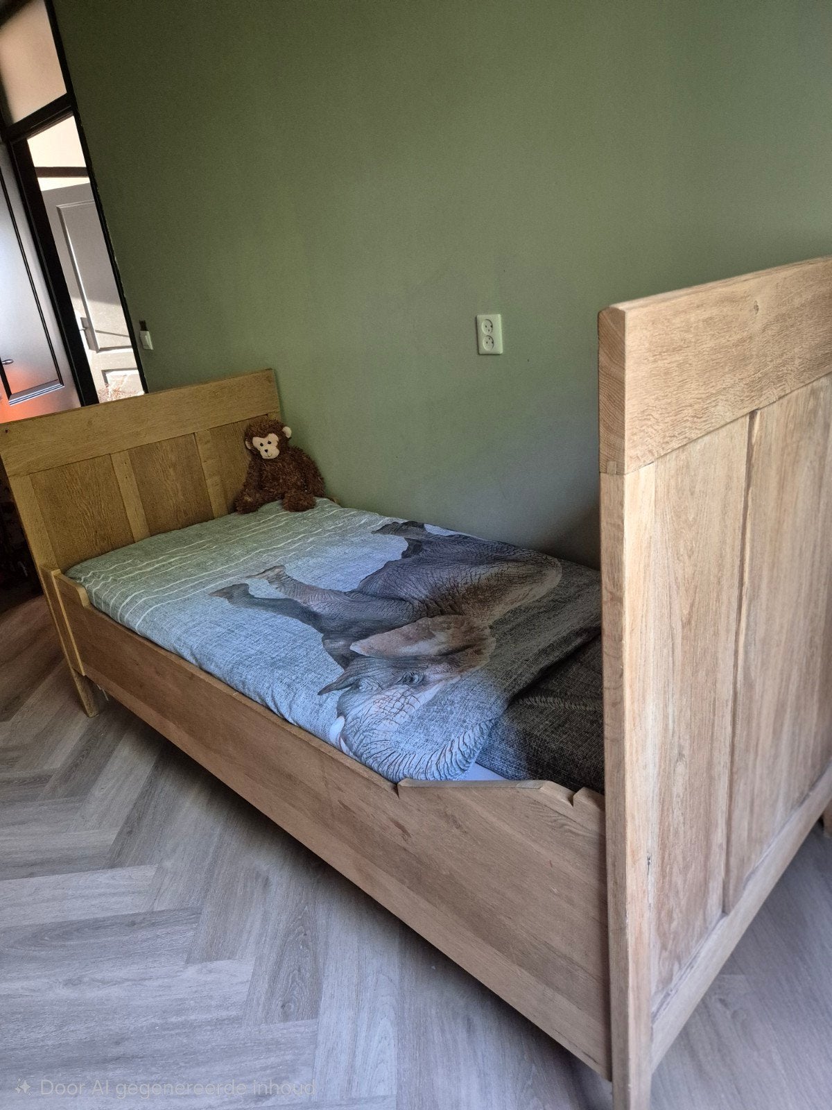 brocant antiek eenpersoonsbed ledikant bed, Ophalen, Zo goed als nieuw, Eenpersoons, Landelijk brocante