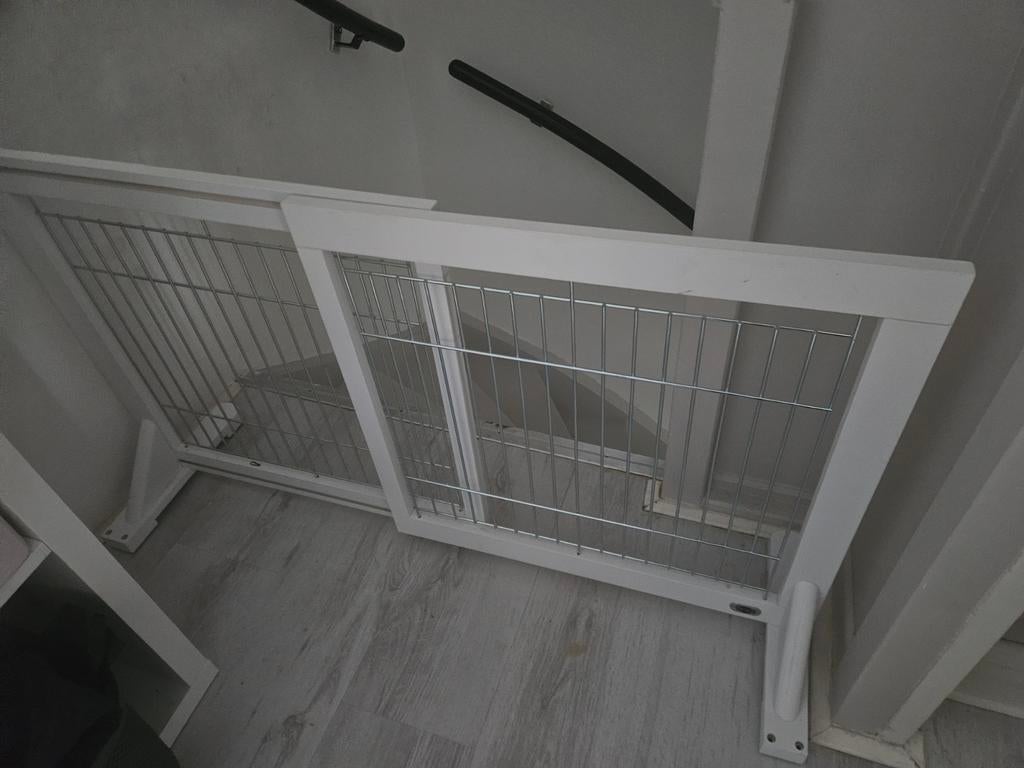 Wit houten veiligheidshekje voor kleine huisdieren, Dieren en Toebehoren, Ophalen, Gebruikt