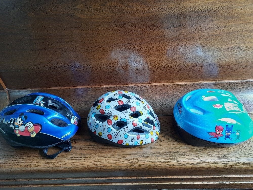 3 X FIETSHELM KIND, Fietsen en Brommers, Fietsaccessoires | Fietshelmen, Jongen of Meisje, DIVERS O.A. ABUS, Overige maten, Ophalen of Verzenden
