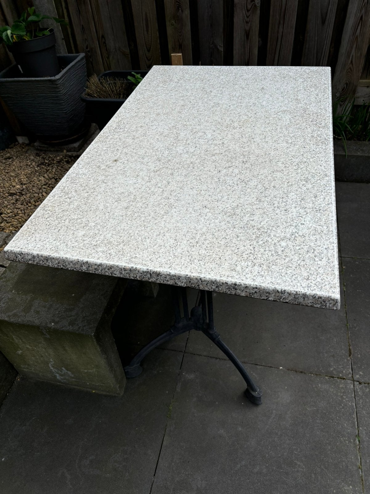 Terras tafel, Ophalen of Verzenden, Zo goed als nieuw, Rechthoekig, Overige materialen