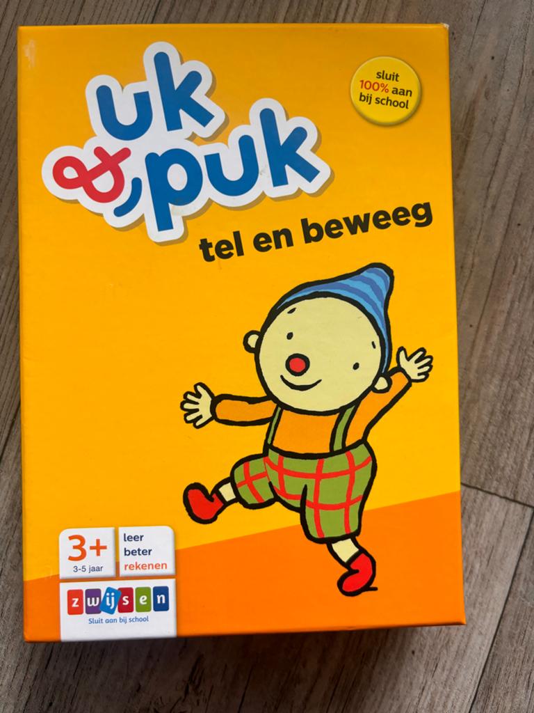 Uk & Puk Tel en Beweeg Spel - Leer Rekenen 3-5 jaar, Ophalen of Verzenden, Zo goed als nieuw