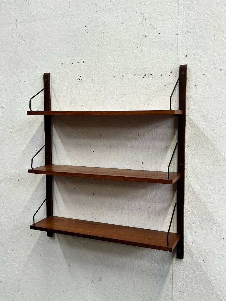 Vintage Poul Cadovius wandsysteem, Royal System, Met plank(en), Gebruikt, Teakhout, Onbekend