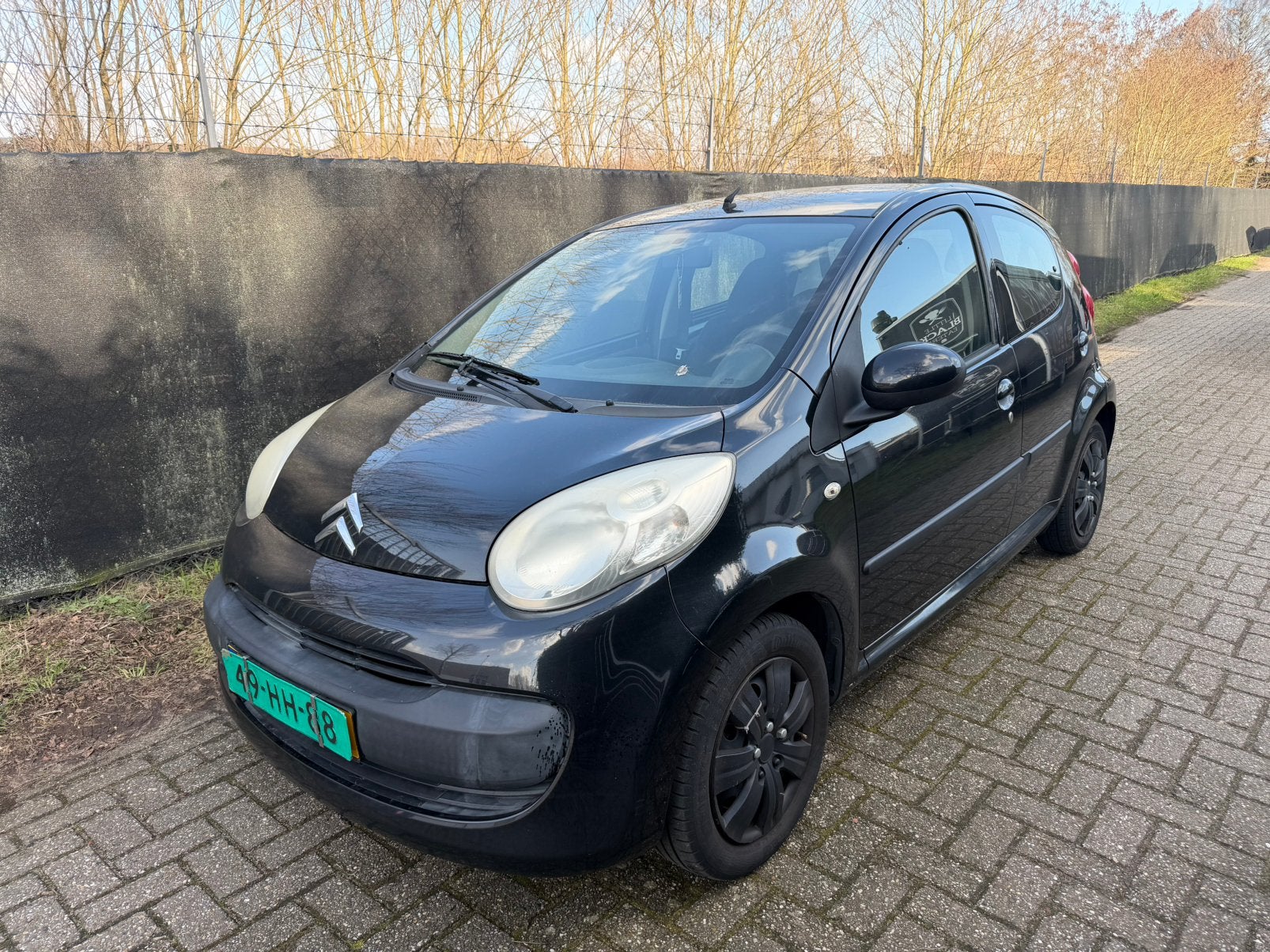 Citroën C1 1.0 5-DRS 2006 Zwart EXPORT HANDEL KOOPJE, Auto's, Voorwielaandrijving, Stof, Zwart, 4 stoelen