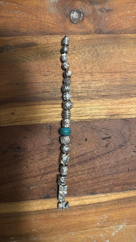 Pandora armband met 19 bedels, Sieraden, Tassen en Uiterlijk, Armbanden, Info@pandora,dk, Met bedels of kralen, Dk, Ophalen of Verzenden