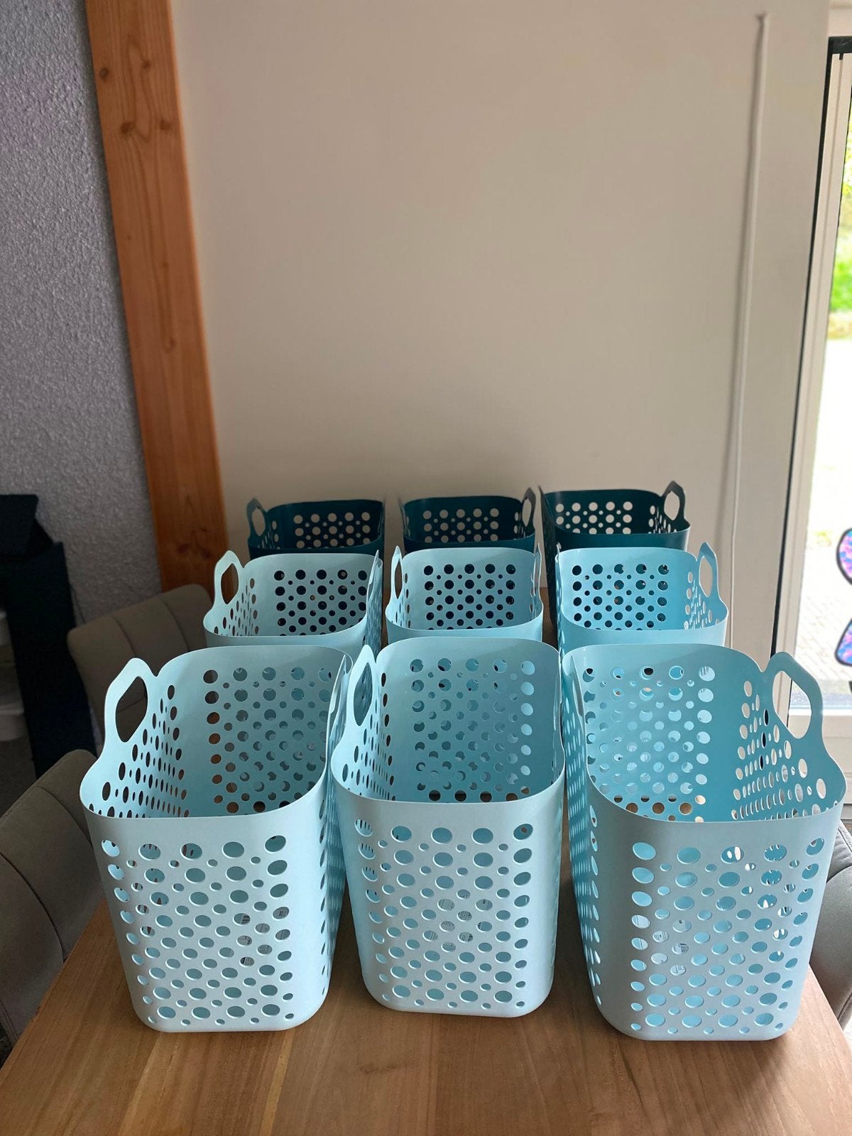 9 wasmanden van Ikea, nu €2,50 per stuk, Ophalen