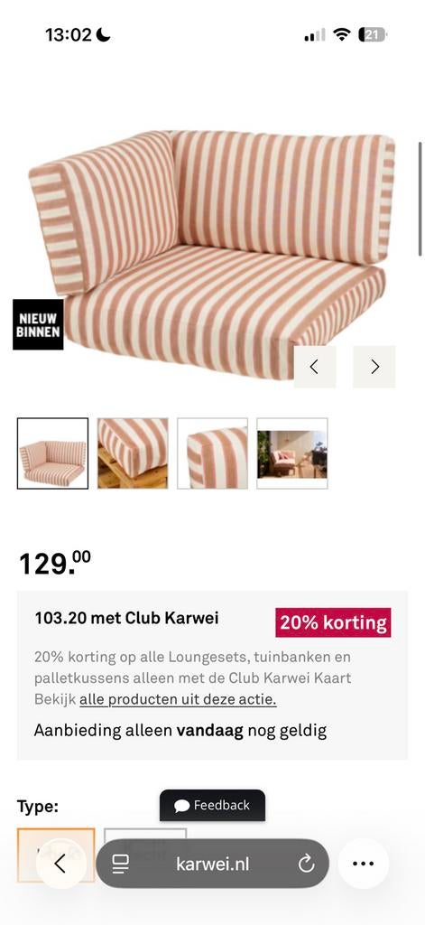 Karwei pallet kussens nieuw | open to offers, Ophalen of Verzenden, Zo goed als nieuw, Eenpersoons, Minder dan 150 cm
