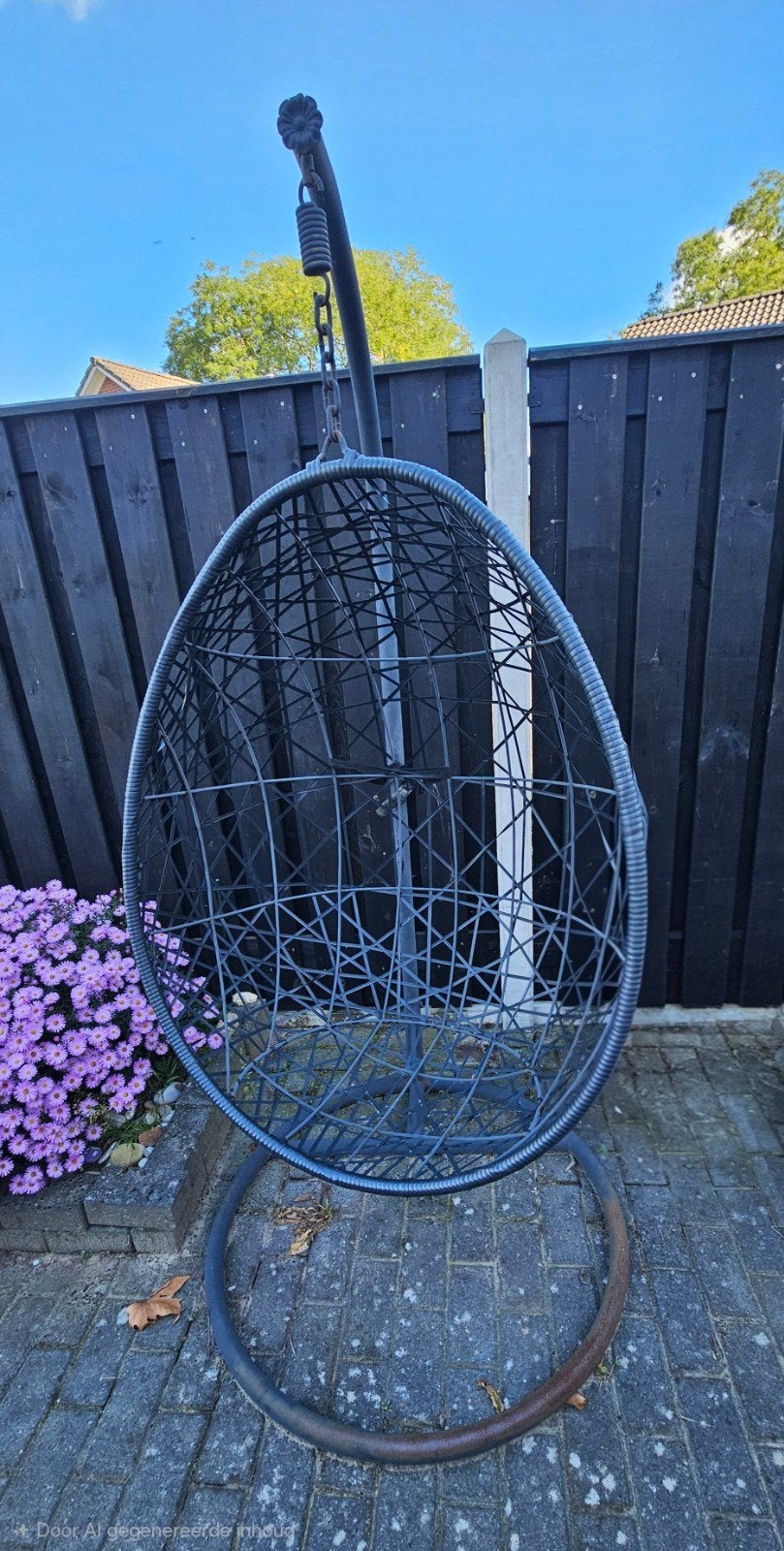 Comfortabele hangstoel voor buiten (opknapper), Ophalen, Gebruikt, Wicker