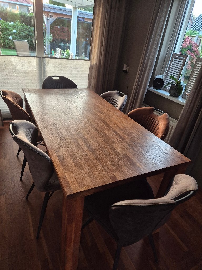 Teak houten eettafel, Huis en Inrichting, Ophalen, Gebruikt, Teakhout, 50 tot 100 cm