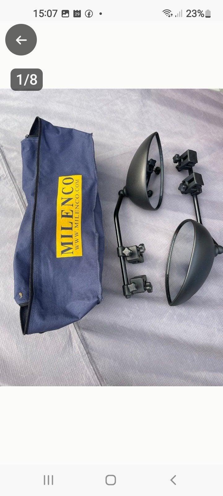 Milenco caravan spiegels - set van 2, Caravans en Kamperen, Ophalen of Verzenden, Gebruikt