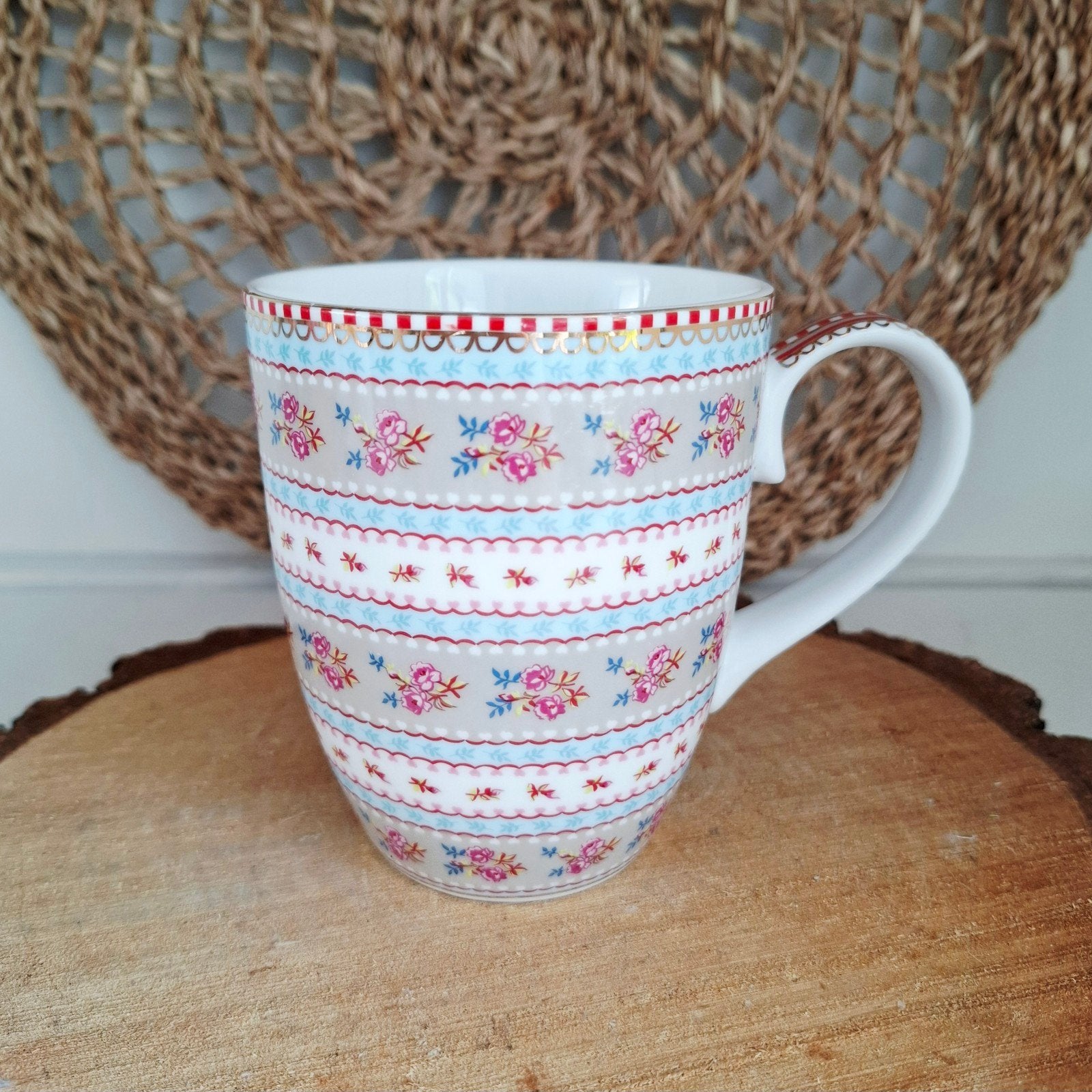 Pip Studio 'Floral Ribbon Rose', grote mok, Overige typen, Onbekend, Ophalen of Verzenden, Zo goed als nieuw