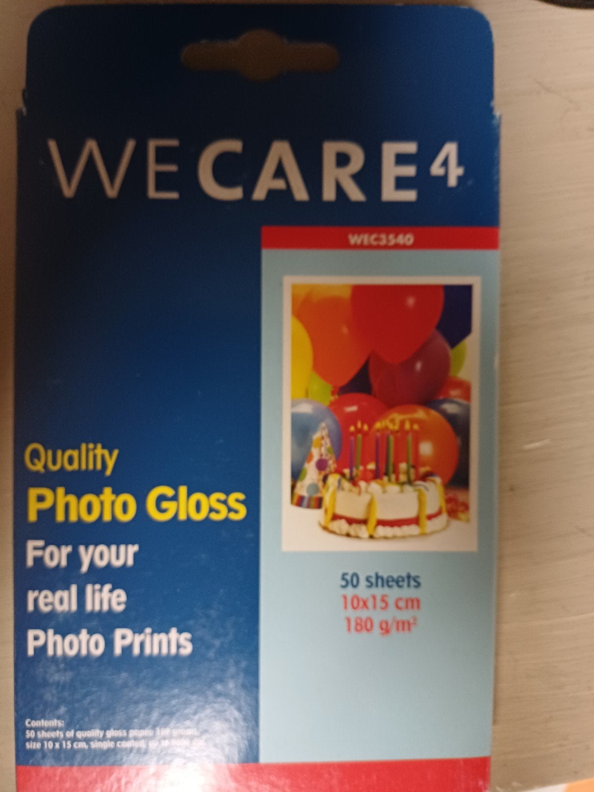 WECARE4 Fotopapier Glanzend 50 Vel 10x15 cm 180 g/m², Ophalen of Verzenden