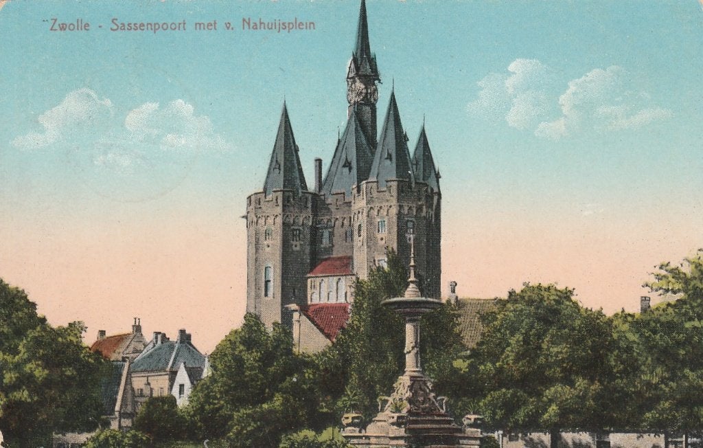 zwolle- sassenpoort 1912, Ophalen of Verzenden, Voor 1920, Overijssel