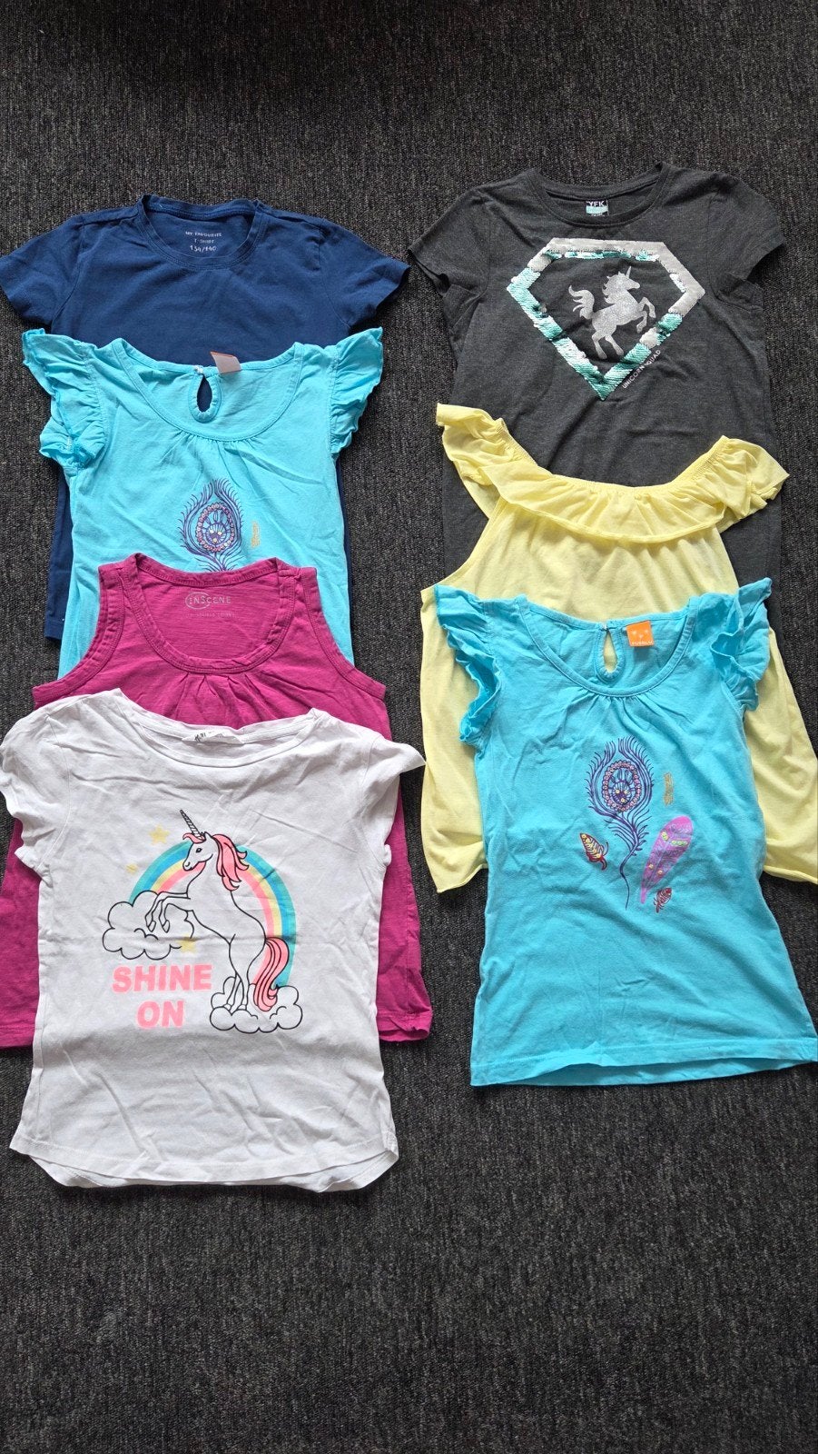 Mooie zomerkleding voor meisjes maat 134, Zwart, Ophalen of Verzenden, Zo goed als nieuw, Korte mouw