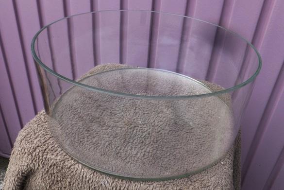 Ronde viskom 11 cm hoog, Dieren en Toebehoren, Vissen | Aquaria en Toebehoren, Ophalen, Gebruikt, Leeg aquarium
