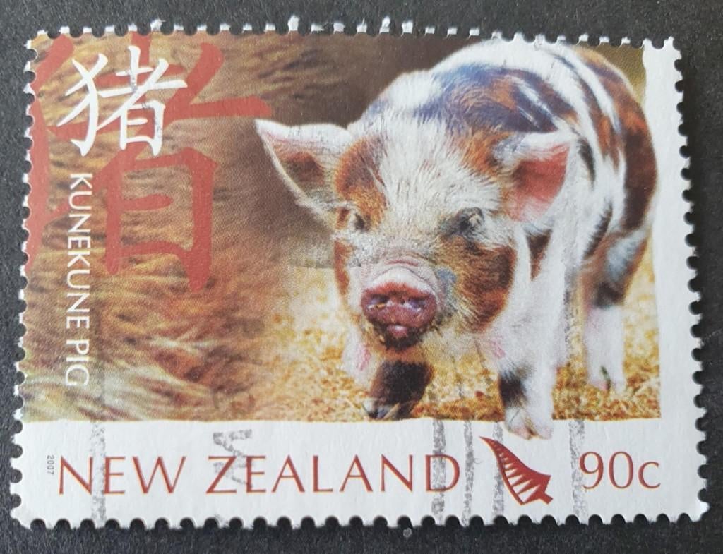 111-26 Nieuw Zeeland 2007 / Kunekune Pig nom. $ 0.90, Verzenden, Gestempeld