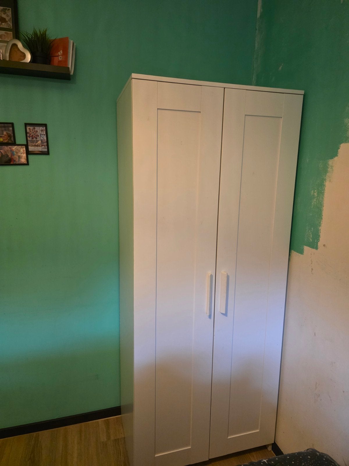 IKEA BRIMNES Kledingkast met 2 deuren, wit, Ophalen, Met deur(en), Gebruikt, 50 tot 100 cm