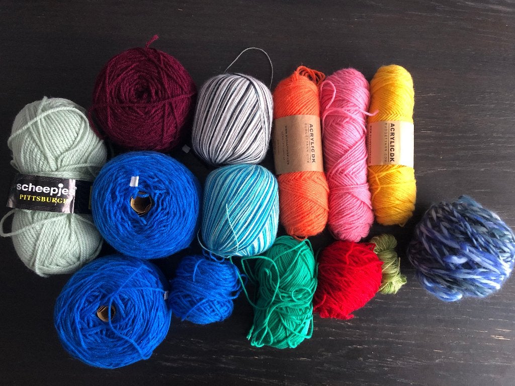 Brei- en haakgaren, restanten, diverse kleuren/samenstelling, Hobby en Vrije tijd, Meerkleurig, Ophalen of Verzenden, Zo goed als nieuw