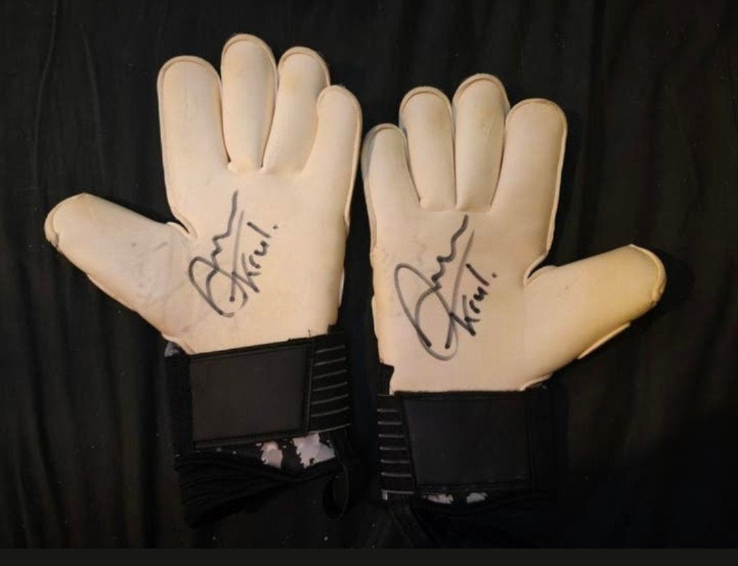 Keepershandschoenen Andre krul maat 9, Ophalen of Verzenden, Gebruikt, Handschoenen