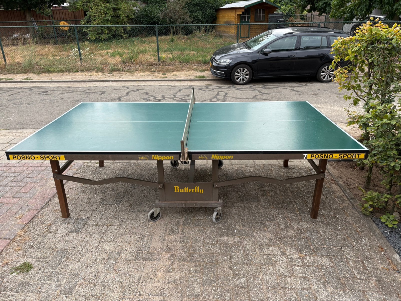 Butterfly nipon tafeltennistafel, Sport en Fitness, Ophalen, Gebruikt, Tafel Indoor, Verrijdbaar