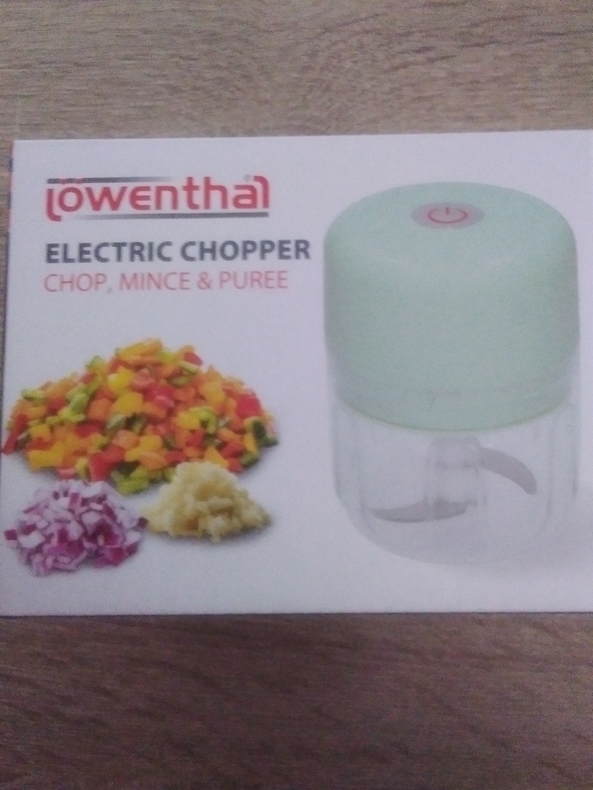 Compacte USB Oplaadbare Hakmolen - Mintgroen, Minder dan 1 liter, Ophalen of Verzenden, Gebruikt