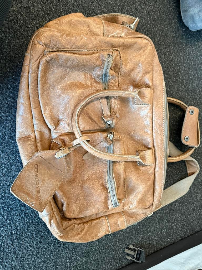 Cowboysbag leren handtas/schoudertas, Ophalen, Gebruikt, Bruin, Handtas