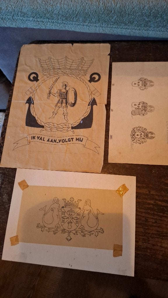 Oude heraldiek – wapenschilden, stempels, documenten, Verzenden, Overige soorten, Nederland, Overige typen