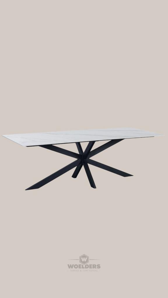 Eettafel Marmerlook Wit 190x90x76cm, Huis en Inrichting, Ophalen, 200 cm of meer, 50 tot 100 cm, Zo goed als nieuw