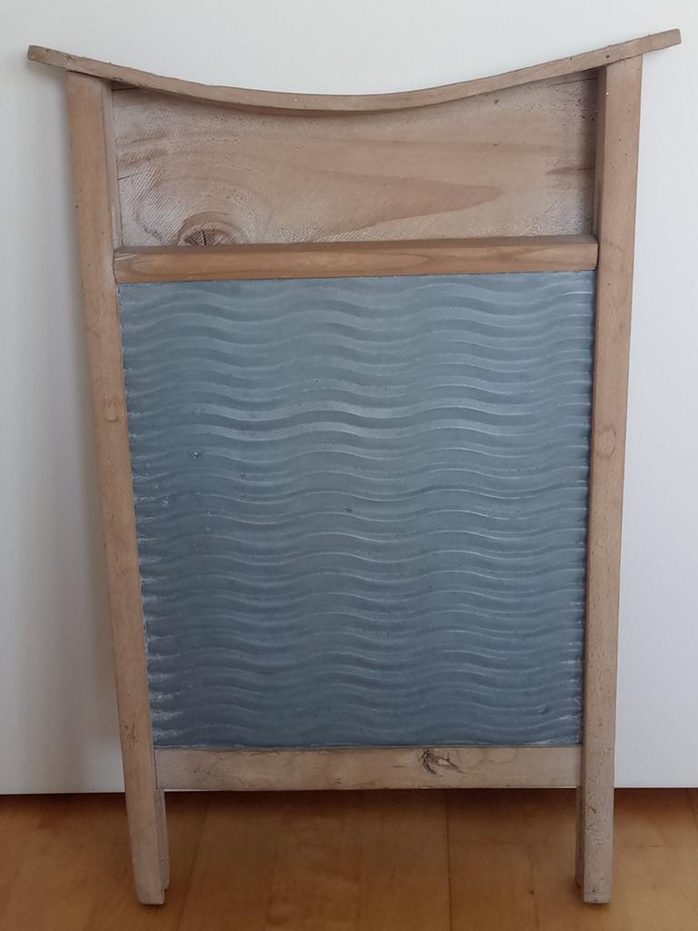 Vintage/brocante wasbord, hout/zink, 40x60 cm, Ophalen of Verzenden