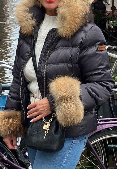 Prachtige jas Moscow maat L, Kleding | Dames, Zwart, Maat 42/44 (L), Ophalen of Verzenden, Moscow
