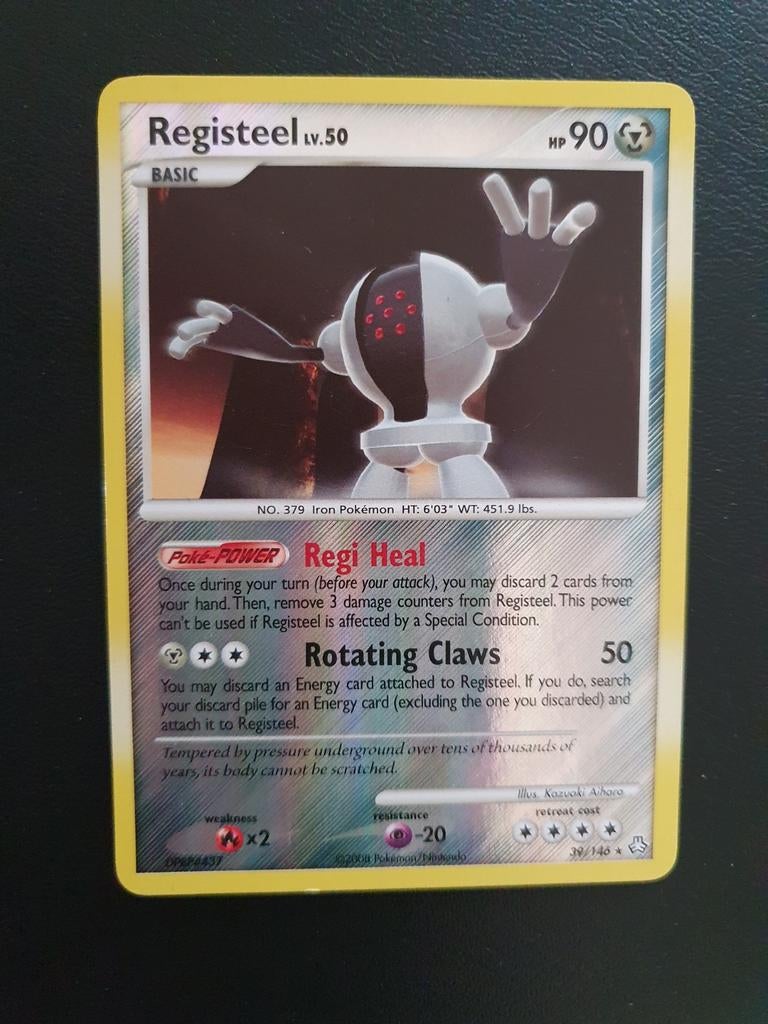 Registeel 39/146 reverse holo pokemon kaart, Ophalen of Verzenden, Zo goed als nieuw