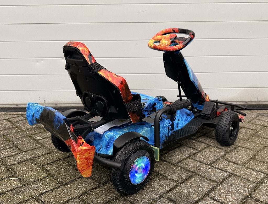 Elektrische skelter met vlammenprint Go kart NIEUW, Ophalen of Verzenden, Nieuw, Overige typen