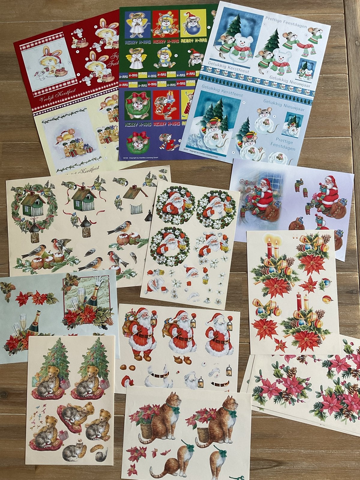 3D knipvellen Kerst - kerstkaarten, Hobby en Vrije tijd, Ophalen of Verzenden, Nieuw, Kerst, Knipvel