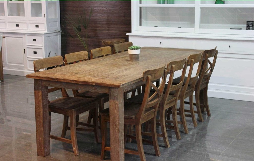 Nieuwe luxe of teak eetkamerstoelen - stoelen bij TEAK2, Stof, Bruin, Nieuw, Ophalen of Verzenden