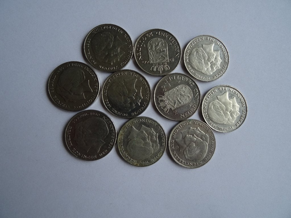Kroonwissel rijksdaalder 1980 knaak - riks - dubbele kop, Postzegels en Munten, Ophalen of Verzenden, Koningin Beatrix, 2½ gulden