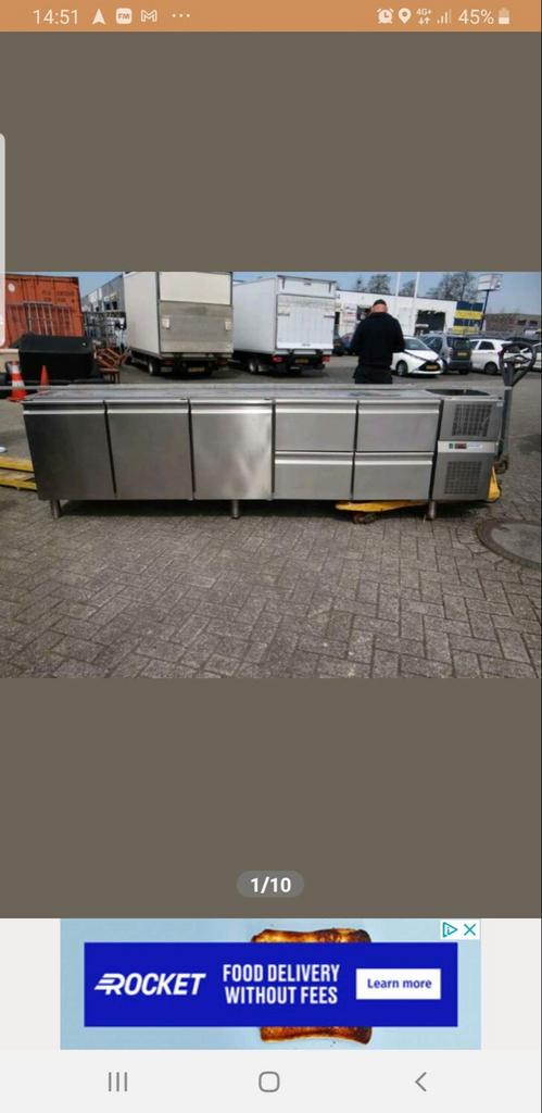 RVS Koelwerkbank met Lades en Deuren, Ophalen, 200 liter of meer, 60 cm of meer, 160 cm of meer