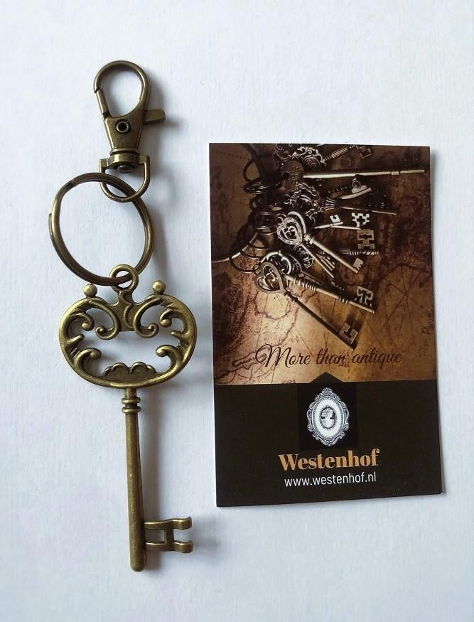Antiek sleutelhanger barok metaal brons, Verzenden, Nieuw, Overige typen